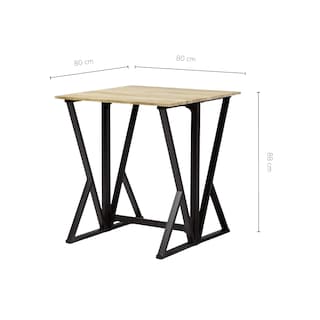 Foto 7 | Foto 7 | Set De Comedor Mesa Ajustable + 4 Bancos Altos Top Living K4-talln Color Café Y Negro