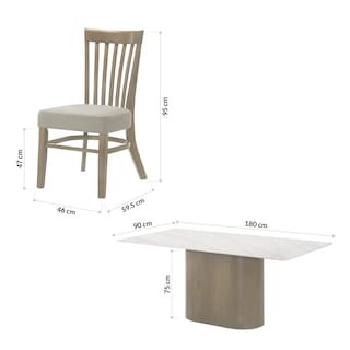 Foto 6 | Foto 6 | Comedor De Madera De 6 Sillas Elegante Bossa Maia Marrón