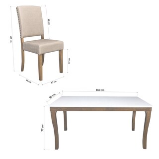 Foto 8 | Foto 8 | Comedor Con Mesa De Madera Y 6 Sillas Elegante 160cm Bossa Acadia Marrón