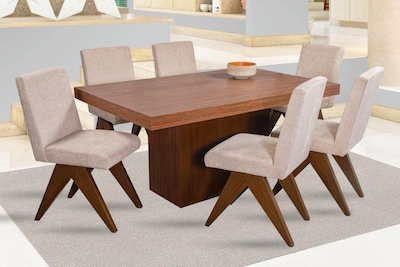 Foto 1 | Foto 1 | Comedor Japón 6 Sillas Café 6 Sillas Madera Mobilkraft