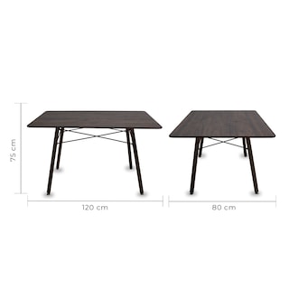 Foto 4 | Foto 4 | Comedor Oslo Rectangular Nogal Para 4 Personas Sillas Oslo Amarillas