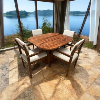 Foto 2 | Foto 2 | Comedor Para 4 Personas De Madera De Parota Modelo Bayern