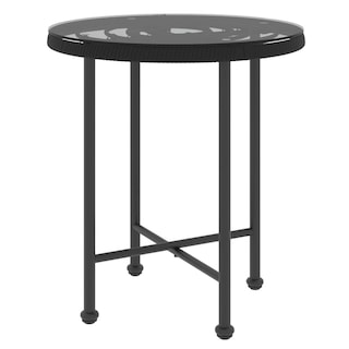 Foto 1 | Foto 1 | Mesa De Comedor Vidaxl Redonda Con Tapa De Cristal Templado Negro - Venta Internacional.