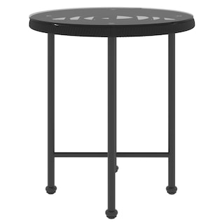 Foto 3 | Foto 3 | Mesa De Comedor Vidaxl Redonda Con Tapa De Cristal Templado Negro - Venta Internacional.