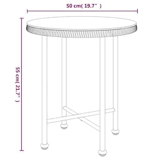 Foto 6 | Foto 6 | Mesa De Comedor Vidaxl Redonda Con Tapa De Cristal Templado Negro - Venta Internacional.