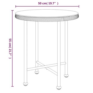 Foto 7 | Foto 7 | Mesa De Comedor Vidaxl Redonda Con Tapa De Cristal Templado Negro - Venta Internacional.
