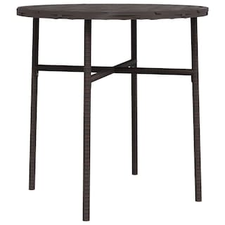 Foto 3 | Foto 3 | Mesa De Té Vidaxl Redonda De 45 Cm De Poliratán Marrón Para Uso Exterior - Venta Internacional.