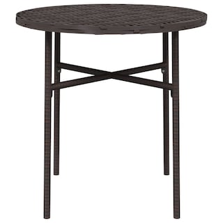 Foto 4 | Foto 4 | Mesa De Té Vidaxl Redonda De 45 Cm De Poliratán Marrón Para Uso Exterior - Venta Internacional.