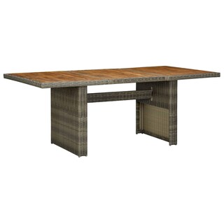 Foto 2 | Foto 2 | Mesa de Patio VidaXL de Poliratán Marrón y Madera Maciza de Acacia - Venta Internacional