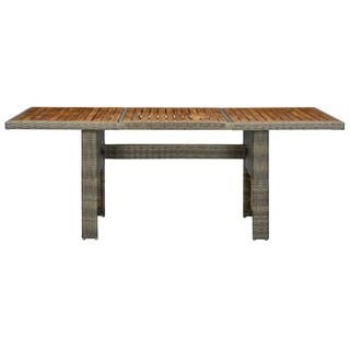 Foto 3 | Foto 3 | Mesa de Patio VidaXL de Poliratán Marrón y Madera Maciza de Acacia - Venta Internacional