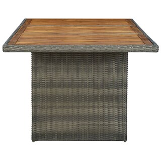 Foto 4 | Foto 4 | Mesa de Patio VidaXL de Poliratán Marrón y Madera Maciza de Acacia - Venta Internacional