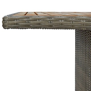 Foto 5 | Foto 5 | Mesa de Patio VidaXL de Poliratán Marrón y Madera Maciza de Acacia - Venta Internacional