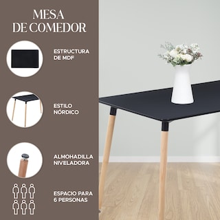 Foto 2 | Foto 2 | Mesa Rectangular Comedor Minimalista Estilo Nordico Moderna