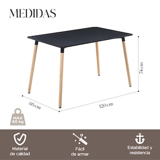 Foto 3 | Foto 3 | Mesa Rectangular Comedor Minimalista Estilo Nordico Moderna
