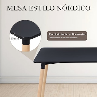 Foto 4 | Foto 4 | Mesa Rectangular Comedor Minimalista Estilo Nordico Moderna