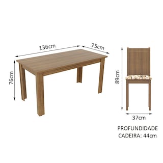Foto 3 | Foto 3 | Juego De Comedor Con Mesa Y 6 Sillas Madesa Analu Mlb