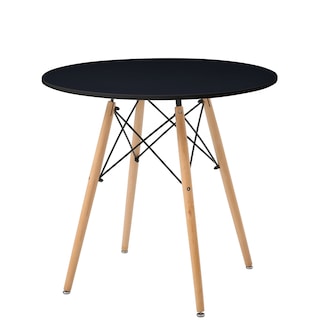 Foto 2 | Foto 2 | Mesa Redonda Color Negro Con Patas Y Tablero De Madera Mdf 80cm (diámetro)