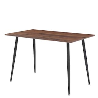 Foto 1 | Foto 1 | Mesa Rectangular Color Negro Y Nogal Con Patas De Metal Y Acabado En Efecto Madera 120cm (ancho)* 70cm (profundo)