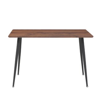 Foto 2 | Foto 2 | Mesa Rectangular Color Negro Y Nogal Con Patas De Metal Y Acabado En Efecto Madera 120cm (ancho)* 70cm (profundo)