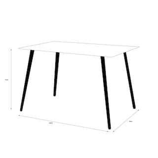 Foto 4 | Foto 4 | Mesa Rectangular Color Negro Y Nogal Con Patas De Metal Y Acabado En Efecto Madera 120cm (ancho)* 70cm (profundo)