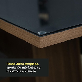 Foto 4 | Foto 4 | Mesa De Comedor Con Tablero De Cristal Madesa 5364 Mn