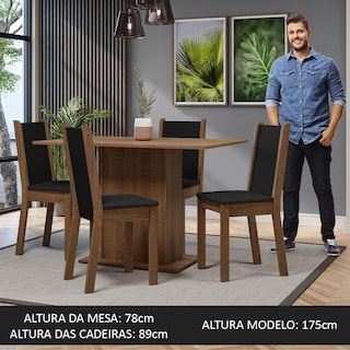 Foto 4 | Foto 4 | Juego De Comedor Con Mesa Y 4 Sillas Madesa 5329 Ms
