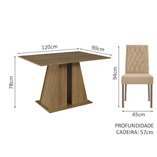 Foto 3 | Foto 3 | Comedor Madesa Marrón con 6 Sillas