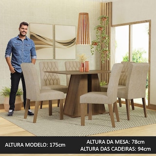 Foto 4 | Foto 4 | Comedor Madesa Marrón con 6 Sillas