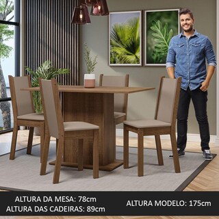 Foto 4 | Foto 4 | Comedor Madesa Marrón con 4 Sillas