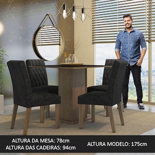 Foto 4 | Foto 4 | Comedor Madesa Marrón con 4 Sillas
