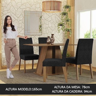Foto 4 | Foto 4 | Juego de Comedor con 4 Sillas Madesa Oxford Agnes