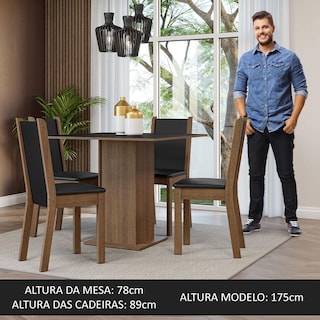 Foto 5 | Foto 5 | Juego De Comedor Con Mesa Y 4 Sillas Madesa Alana Mn