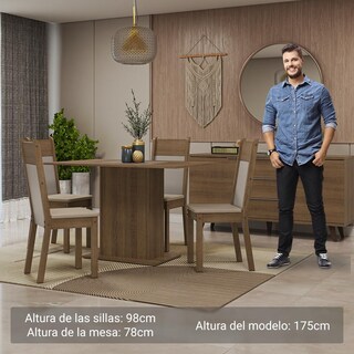 Foto 4 | Foto 4 | Juego De Comedor Con Mesa Y 4 Sillas Madesa Sheila Mc
