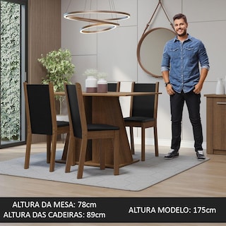 Foto 5 | Foto 5 | Juego de Comedor con Mesa y 4 Sillas Madesa Sophie MN 01