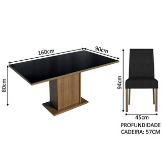 Foto 3 | Foto 3 | Juego De Comedor Mesa De Vidrio Y 6 Sillas Madesa Oxford Mn 07