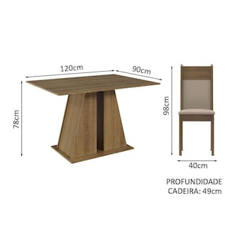 Foto 3 | Foto 3 | Juego De Comedor Mesa Y 6 Sillas Madesa Beverly Mb