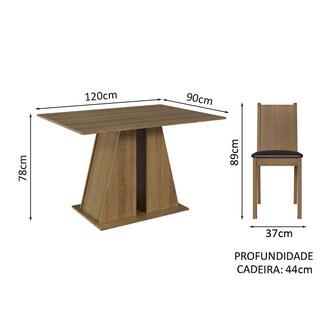 Foto 3 | Foto 3 | Juego De Comedor Con Mesa Y 4 Sillas Madesa Marilyn Mn