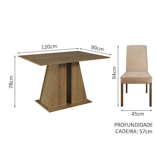 Foto 3 | Foto 3 | Juego De Comedor Con Mesa Y 4 Sillas Madesa Agnes Mi