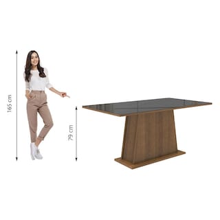 Foto 3 | Foto 3 | Mesa Comedor Madesa Rectangular Tablero De Vidrio 5364 Mn 02