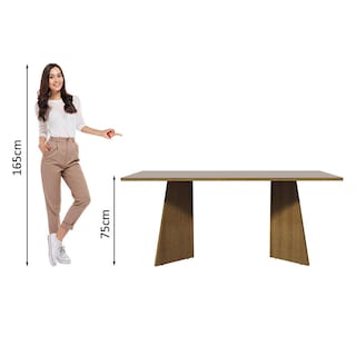 Foto 4 | Foto 4 | Mesa De Comedor Rectangular 5388 Color Marrón/crema