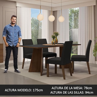 Foto 3 | Foto 3 | Mesa De Comedor Con Mesa Y 4 Sillas April Madesa Mn 01
