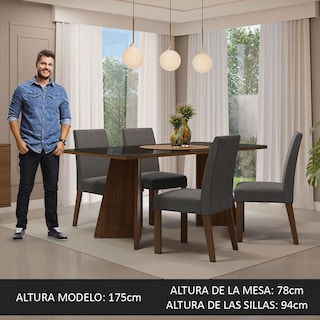 Foto 3 | Foto 3 | Comedor MDJA040193D8SL con 4 Sillas
