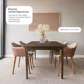 Foto 7 | Foto 7 | Mesa De Comedor 180x90 Madeira Chapa Nogal