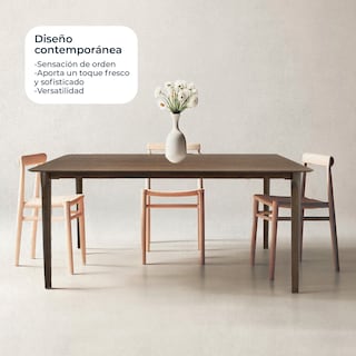 Foto 7 | Foto 7 | Mesa De Comedor 150x90 Madeira Chapa Nogal