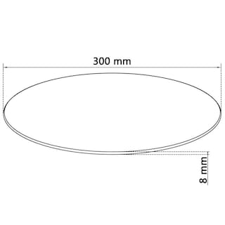 Foto 5 | Foto 5 | Tapa De Mesa Vidaxl De Vidrio Templado De 30 Cm De Diámetro, Transparente - Venta Internacional.
