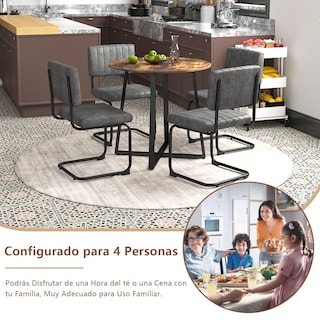 Foto 5 | Foto 5 | Mesa De Comedor Furniturer Naomi Marrón 80 X 80 X 75 Cm