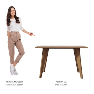 Foto 4 | Foto 4 | Mesa Madesa Retangular Para Escritório Com Tampo De Madeira 5319 Rustic