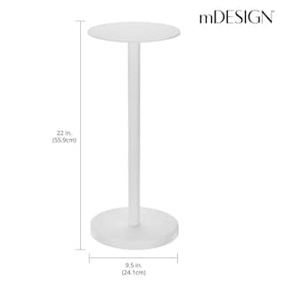 Foto 3 | Foto 3 | Mesa Para Bebidas Con Diseño De Vidrio Con Lado/extremo Superior  Redonda  Blanca - Venta Internacional.
