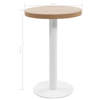 Foto 4 | Foto 4 | Mesa Bistró Vidaxl De Mdf Marrón Claro Con Patrón De Vetas De Madera - Venta Internacional.