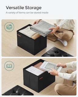 Foto 4 | Foto 4 | Banco Songmics Negro - Venta Internacional